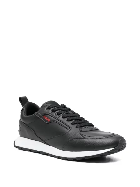 Sneakerși Hugo din piele cu imagine negru