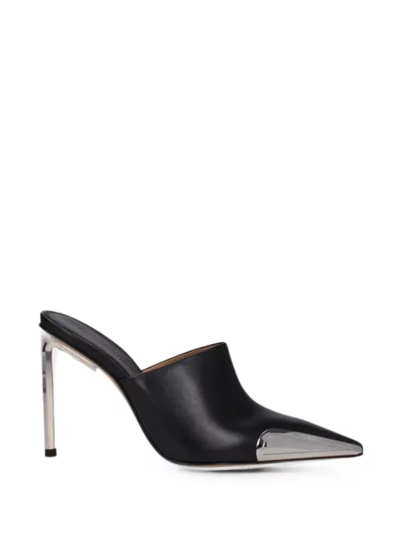 Pantofi cu toc Off-white din piele alb