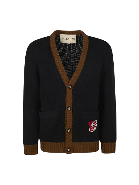 Kardigan Valentino Garavani wełniany czarny