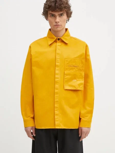 Košulja A-COLD-WALL* Reverse za muškarce relaxed s klasičnim ovratnikom žuta