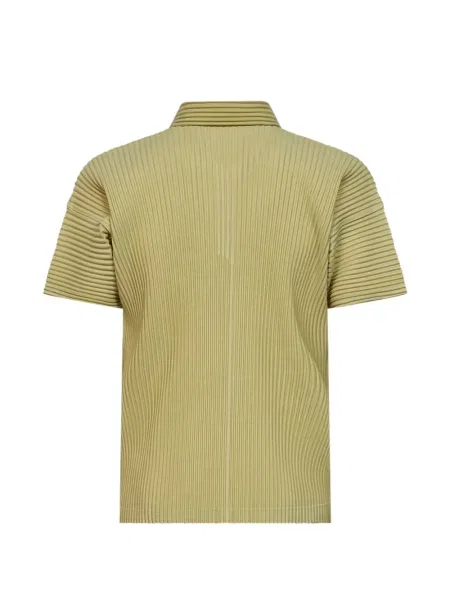 Тениска Homme Plissé Issey Miyake с V-образно деколте зелено
