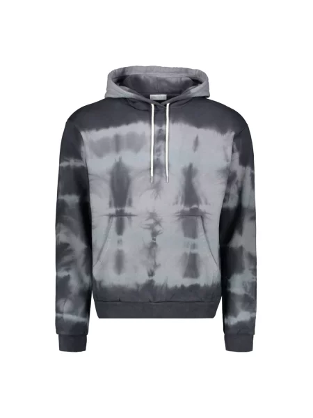 Tie dye bluza z kapturem John Elliott wiązana szara