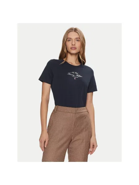 Tommy Hilfiger T-Shirt Σκούρο Regular Fit μπλε