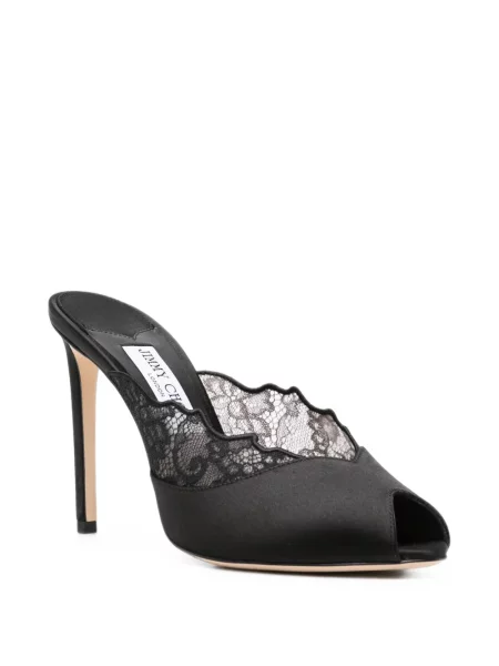 Sandale Jimmy Choo din dantelă negru