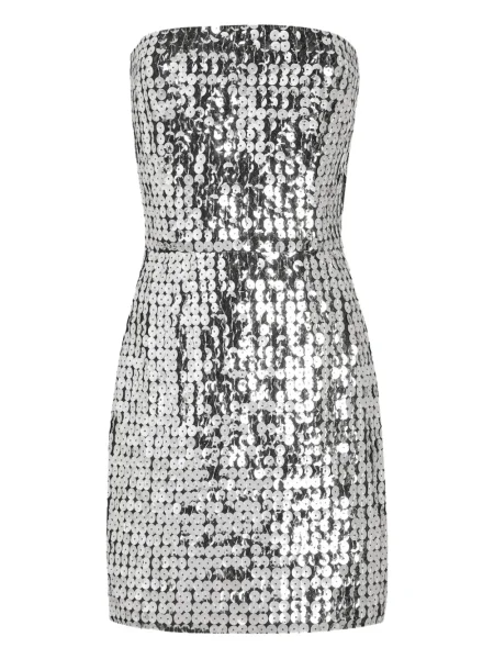 Rochie mini Dolce & Gabbana cu paiete de costum argintiu