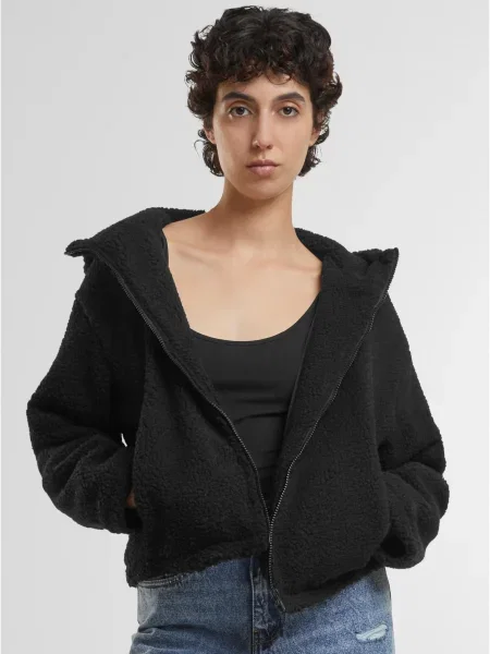 Geacă Urban Classics cu glugă negru