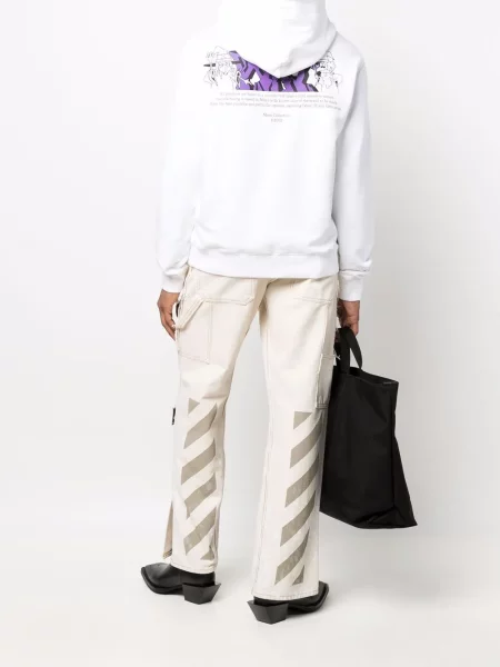 Raštuotas džemperis su gobtuvu Off-white