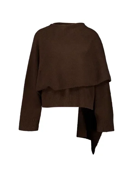 Pulover Altuzarra drapat maro