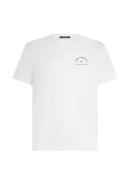 Tricou Karl Lagerfeld cu decolteu rotund alb
