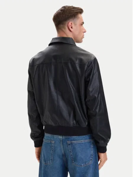 Calvin Klein Jeans Műbőr dzseki fekete