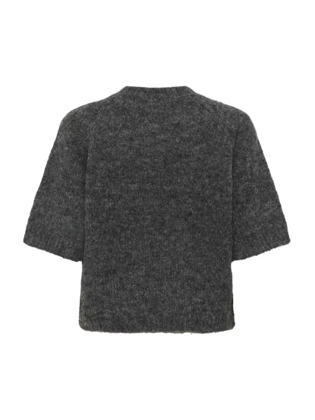 Dzianinowy sweter Kaffe o skróconej długości czarny