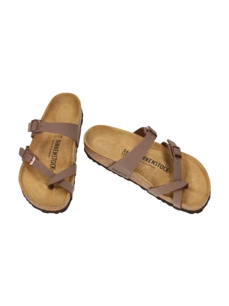 Birkenstock Mayari Birko-Flor Nubuck Mocha Regular Fit Unisex Sandały Birkenstock Size: brązowy