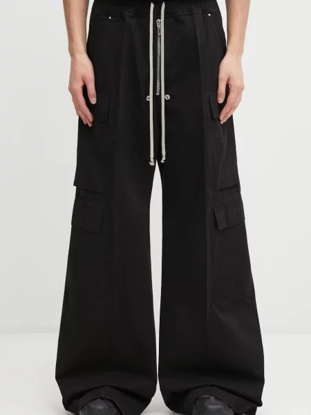 Rick Owens DRKSHDW pantaloni Double Cargo Jumbo Belas cu fason cargo negru