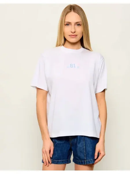 Guess Jeans Tricou 81 STAR | Oversize fit alb