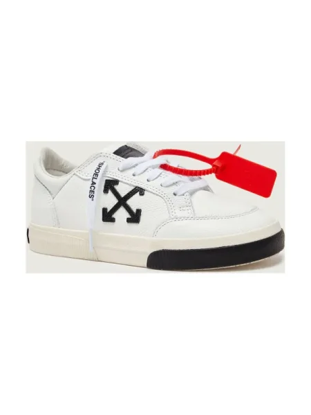 OFF-WHITE Teniși din piele W-VULC LOW alb