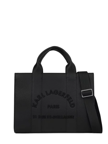 Shopper kabelka Karl Lagerfeld z ekologickej kože čierna