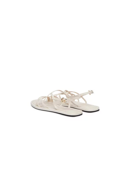 Sandále Tommy Hilfiger Flat Strappy Krémová