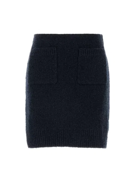 Dzianinowa osłona spódnica ołówkowa Bottega Veneta niebieska