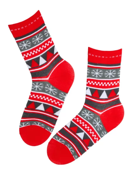 Sokisahtel Čarape CULLY striped cotton Christmas socks miks