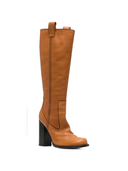 Botine Dsquared2 din piele portocaliu