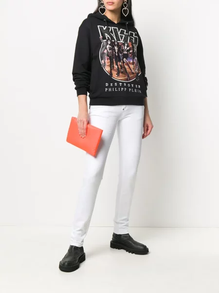 Liesas skinny fit džinsai Philipp Plein balta