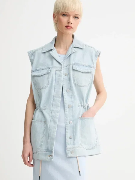 MUNTHE vestă de blugi USAMI de tranzitie albastru