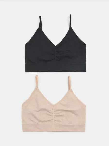 Безшовні бюстгальтери типу топ 2 упаковки нюдовий