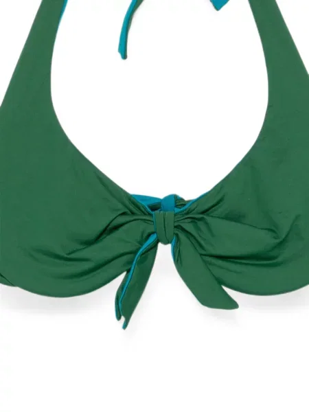 Bikini Fisico cu gât halter verde