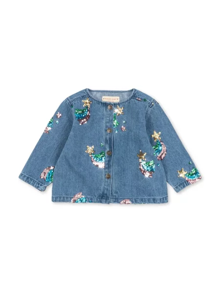 Konges Sløjd джинсова куртка дитяча MAGOT SEQUIN DENIM JACKET GOTS