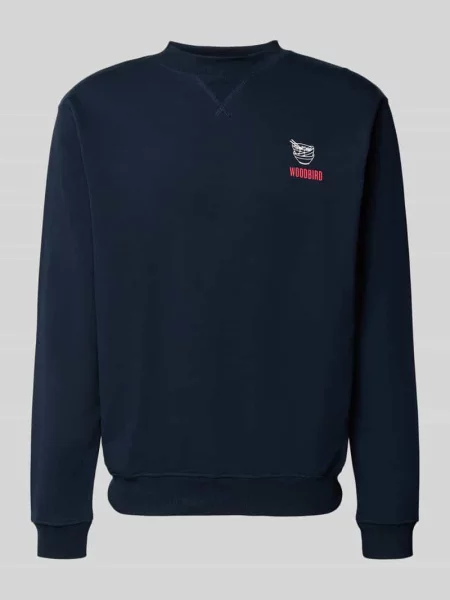Bluza z nadrukiem z logo model ‘Cane’ Woodbird granatowa
