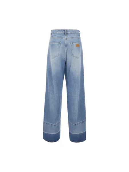 Szerokie jeansy Mm6 Maison Margiela niebieskie