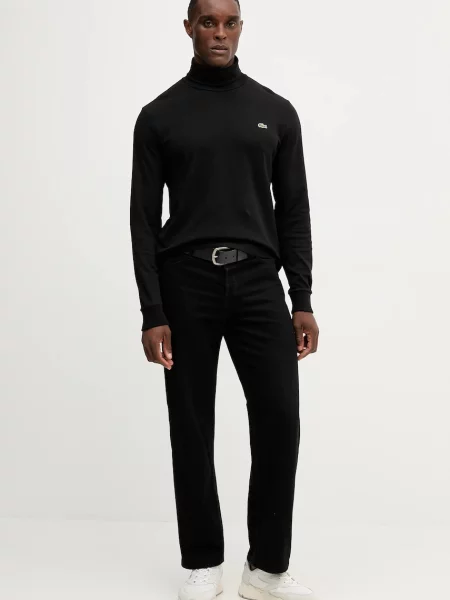 Tricou cu mânecă lungă Lacoste negru