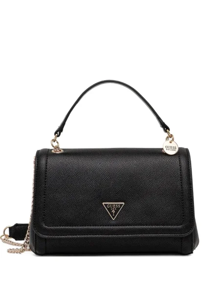 Shopper kabelka Guess s autogramem černá