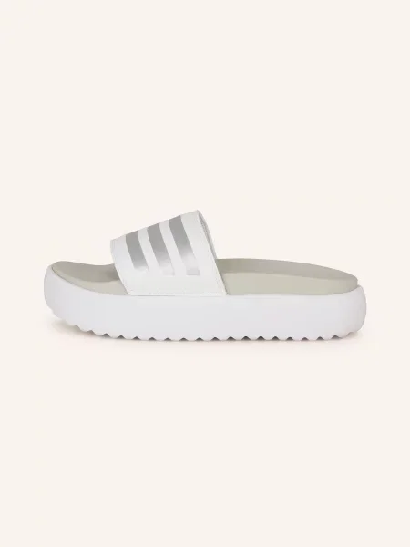 Adidas Klapki Na Platformie Adilette Platform weiss białe