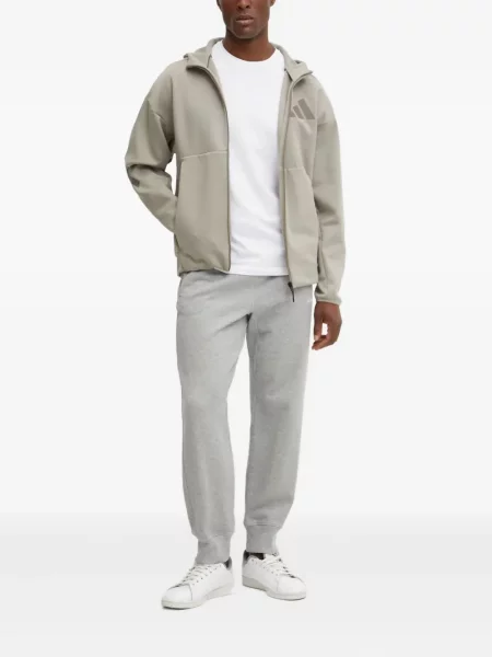 Top Adidas z autografem garniturowy w kwiatki czarny