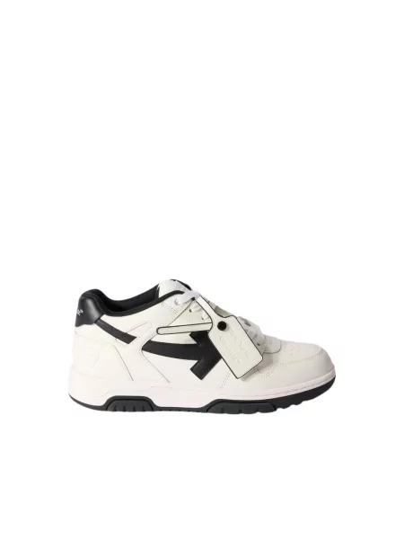 Sneakersy Off-white skórzane biznesowe białe