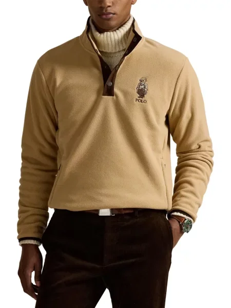 Ριγέ polo Polo Ralph Lauren με κουκούλα με αυτόγραφο λευκό