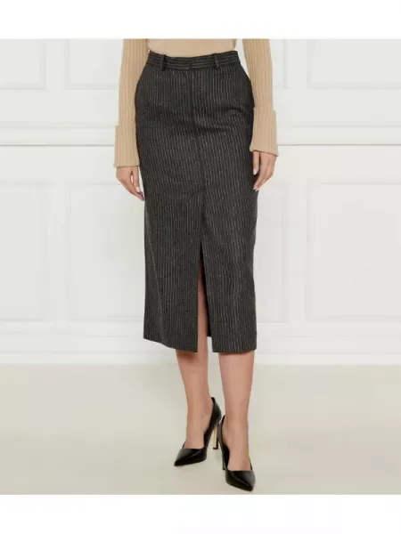 Ba&sh Fustă ABISS cu adaos de lână gri