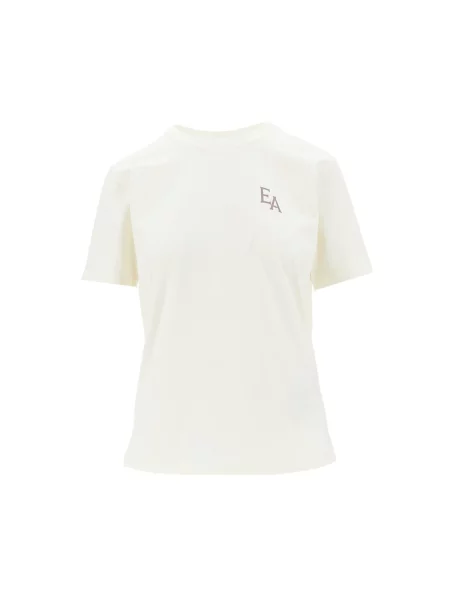 Koszulka Emporio Armani z nadrukiem beżowa