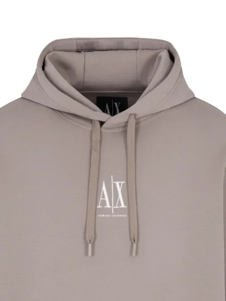 Hoodie Armani Exchange με αυτόγραφο καφέ