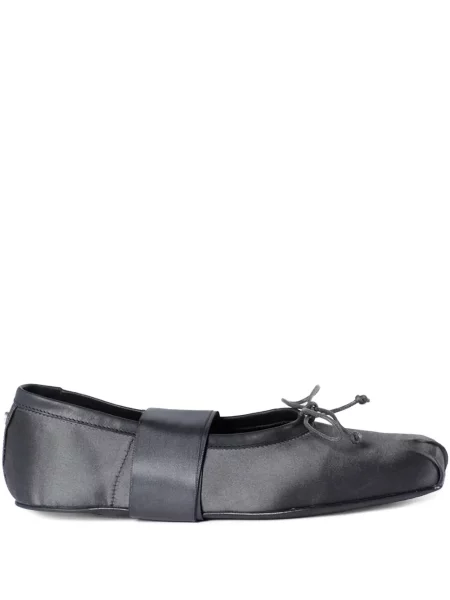 Balerini Ann Demeulemeester din satin gri