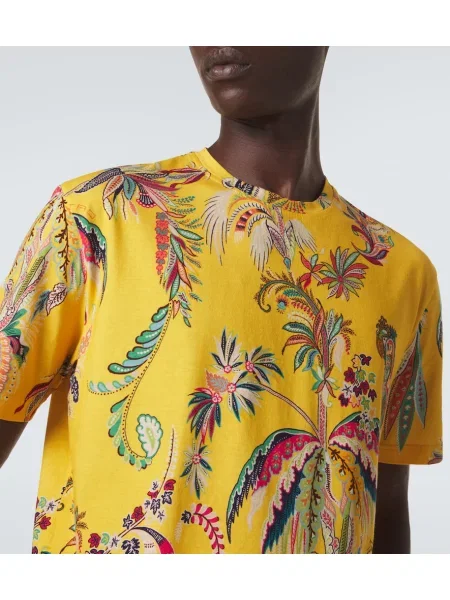 Tricou Etro din jerseu galben