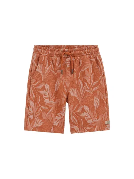 WE Fashion Pantaloni portocaliu închis alb