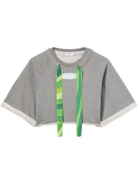 Top Pucci w kolorze melanż o krotszym kroju szary
