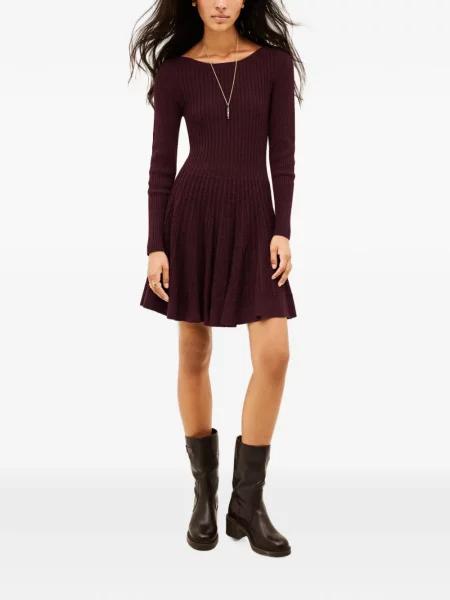 Rochie mini Ba&sh tricotate roșu