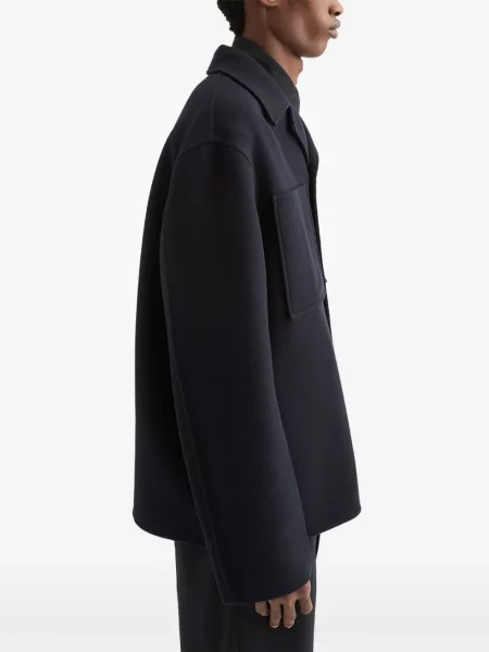 Vlněná bunda Jil Sander modrá