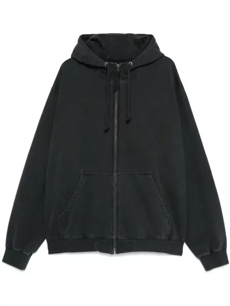 Hanorac cu glugă Maison Margiela cu broderie gri