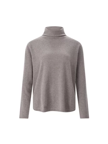 Dzianinowy sweter z golfem Hemisphere szary