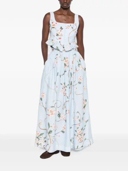 Fusta maxi Agua By Agua Bendita de in albastru