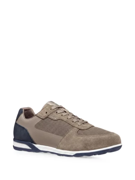 Sneakerși Geox cu șireturi din dantelă maro